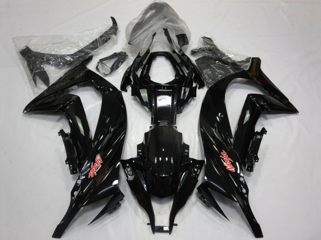 2011-2015 Kawasaki ZX10R Motorcycle Fairings - Glossy Black Red Canada
