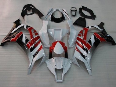 2011-2015 Kawasaki ZX10R Motorcycle Fairings - White Red Black Stripe Canada