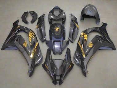 2016-2020 Kawasaki ZX10R Motorcycle Fairings - Faux Carbon Fiber Gold Canada
