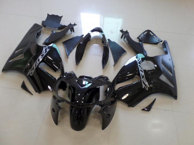 2002-2006 Kawasaki ZX12R Motorcycle Fairings - Glossy Black Matte Black Canada