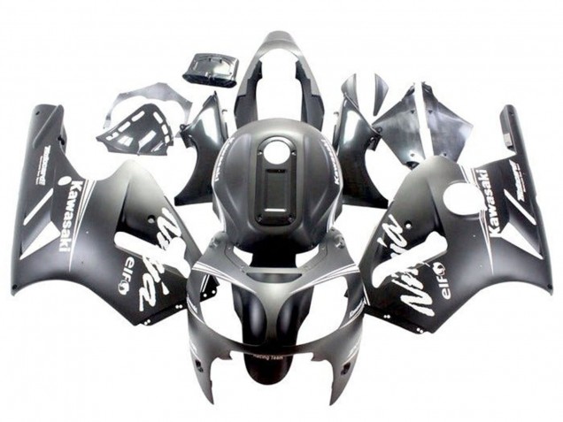 2002-2006 Kawasaki ZX12R Motorcycle Fairings - Matte Black White Canada