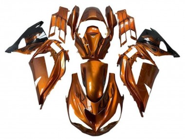2012-2024 Kawasaki ZX14R ZZR1400 Motorcycle Fairings - Rust Orange Flame Canada
