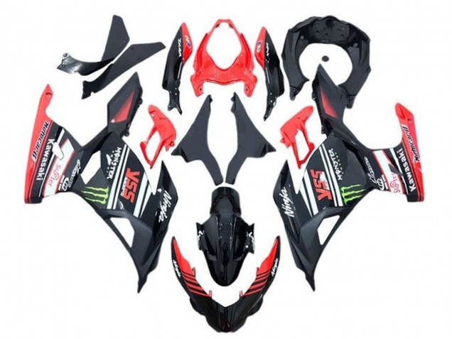2018-2024 Kawasaki Ninja 400 Motorcycle Fairings - Red Black Green Monster Canada