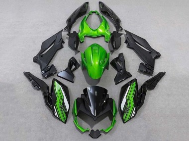 2018-2024 Kawasaki Z400 Motorcycle Fairings - Green White Black Canada