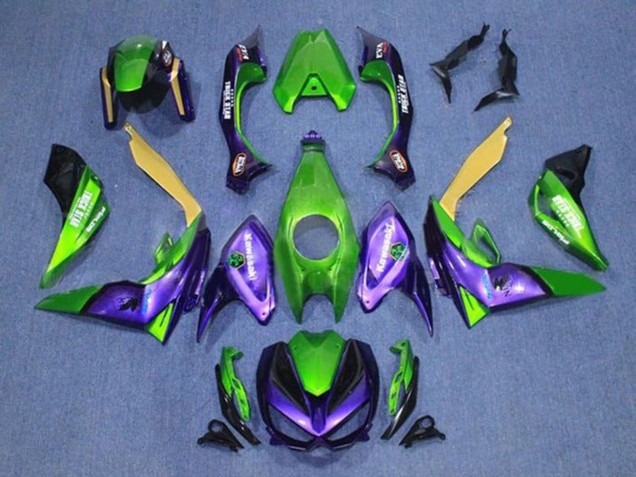 2014-2019 Kawasaki Z1000 Motorcycle Fairings - Green Yellow Purple Black Canada