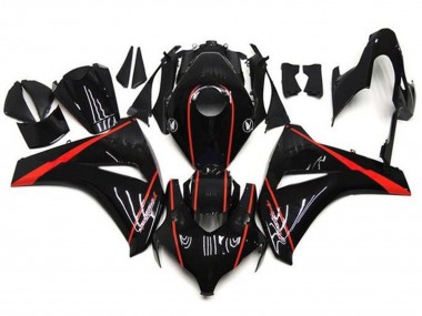 2008-2011 Honda CBR1000RR Motorcycle Fairings - Glossy Black Red Stripe Canada
