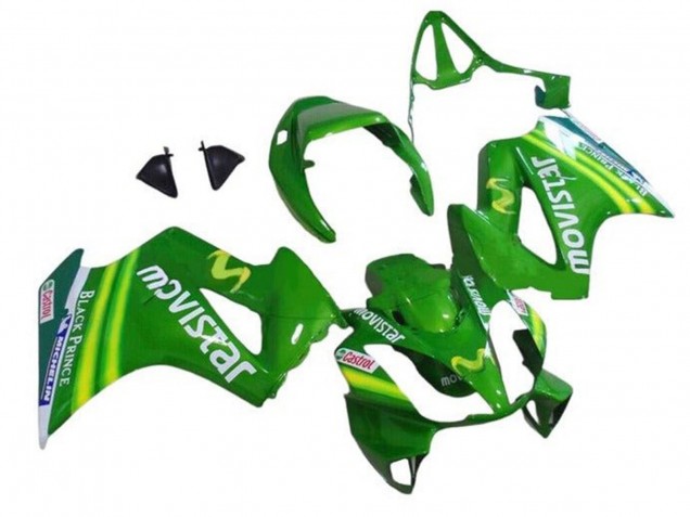 2002-2013 Honda VFR 800 Motorcycle Fairings - Green MoviStar Castrol Canada