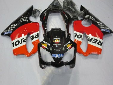 2004-2007 Honda CBR600 F4i Motorcycle Fairings - Orange White Red Glossy Black Repsol Canada