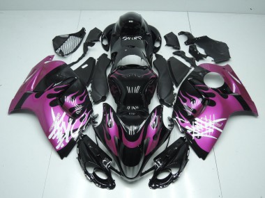 2008-2020 Glossy Black Purple Flame Suzuki GSXR 1300 Hayabusa Motorcycle Fairings Canada