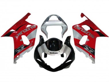 2000-2002 Suzuki GSXR1000 Motorcycle Fairings - Silver Red Black Canada