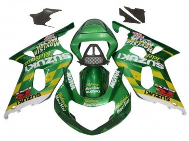 2000-2002 Suzuki GSXR1000 Motorcycle Fairings - Green Yellow White Motul Canada