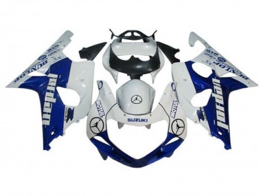 2000-2002 Suzuki GSXR1000 Motorcycle Fairings - White Blue Jordan Dunlop Canada