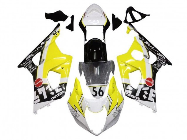 2003-2004 Suzuki GSXR 1000 Motorcycle Fairings - Yellow White Black Canada