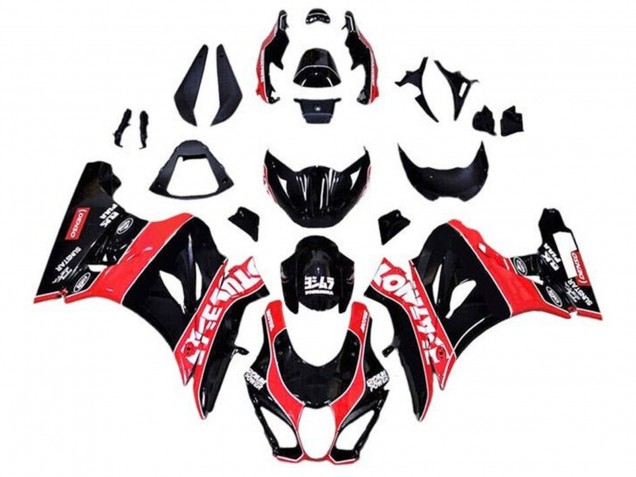 2017-2024 Suzuki GSXR1000 Motorcycle Fairings - Glossy Black Red White Pinstripe Canada