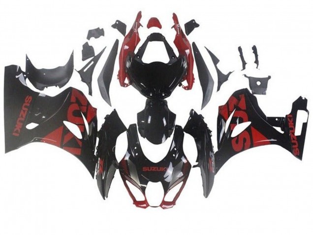 2017-2024 Suzuki GSXR1000 Motorcycle Fairings - Black Dark Red Canada