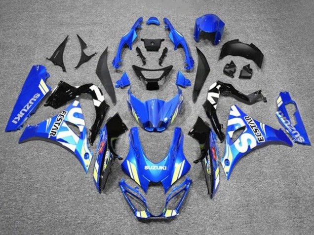 2017-2024 Suzuki GSXR1000 Motorcycle Fairings - Blue White Ecstar Canada