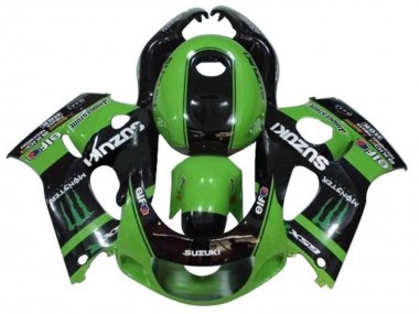 1996-2000 Suzuki GSXR 600 / GSXR 750 Motorcycle Fairings - Green Black Monster Canada