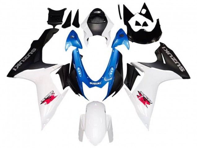2011-2024 Suzuki GSXR 600 / GSXR 750 Motorcycle Fairings - White Blue Black Pink Canada