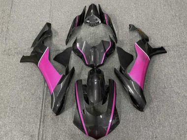 2015-2019 Yamaha YZF 1000 R1 Motorcycle Fairings - Faux Carbon Fiber Pink Canada