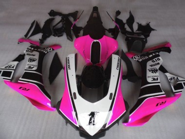 2015-2019 Yamaha YZF 1000 R1 Motorcycle Fairings - Pink White Glossy Black Motul YSP Canada