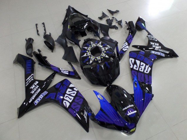 2007-2008 Yamaha YZF 1000 R1 Motorcycle Fairings - Black Blue Purple White Rossi Canada