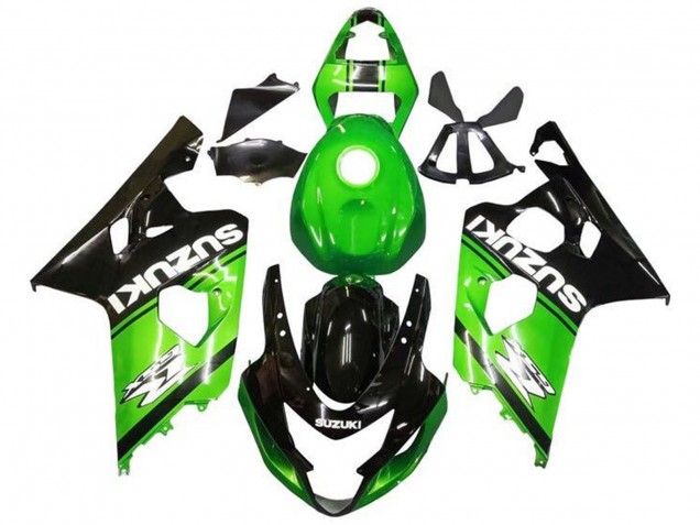 2004-2005 Suzuki GSXR 600 / GSXR 750 Motorcycle Fairings - Green Black White Canada