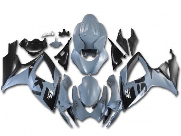 2006-2007 Suzuki GSXR 600 / GSXR 750 Motorcycle Fairings - Grey Black Canada