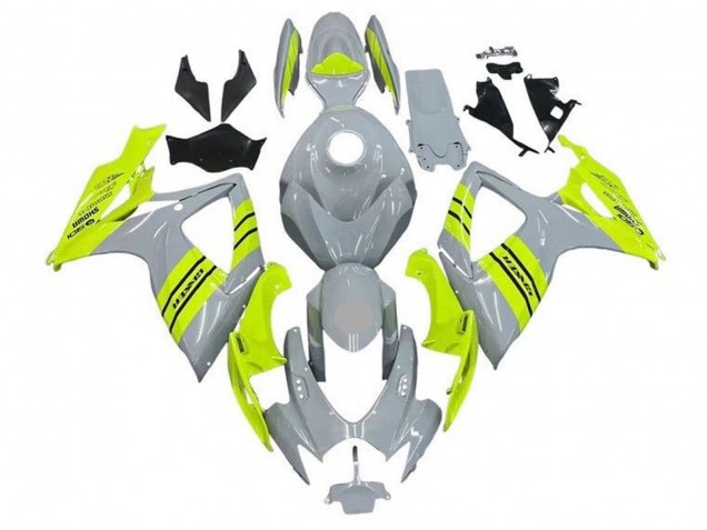 2006-2007 Suzuki GSXR 600 / GSXR 750 Motorcycle Fairings - Grey Neon Yellow Canada