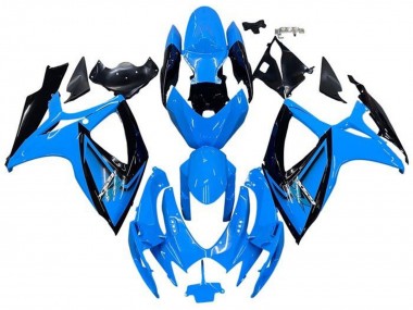 2006-2007 Suzuki GSXR 600 / GSXR 750 Motorcycle Fairings - Light Blue Black Canada