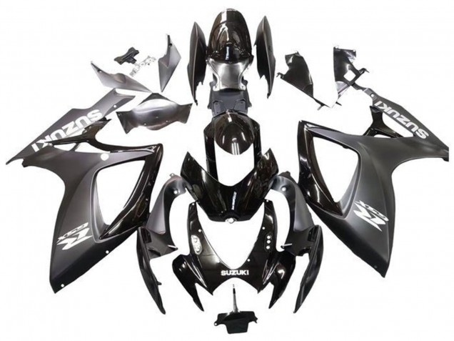 2006-2007 Suzuki GSXR 600 / GSXR 750 Motorcycle Fairings - Matte Black Glossy Black White Canada