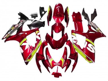 2006-2007 Suzuki GSXR 600 / GSXR 750 Motorcycle Fairings - Red Yellow White Black Canada