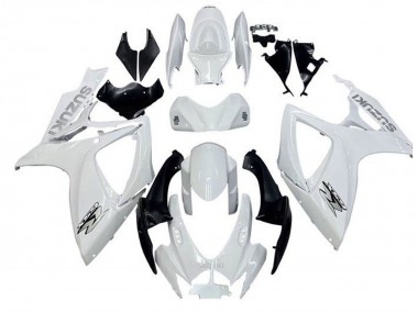 2006-2007 Suzuki GSXR 600 / GSXR 750 Motorcycle Fairings - White Black Canada