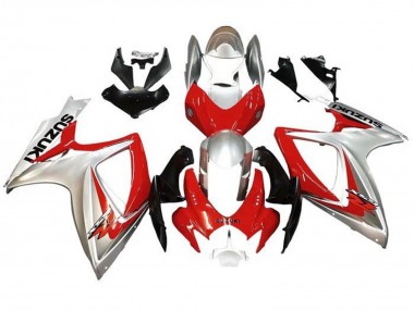 2006-2007 Suzuki GSXR 600 / GSXR 750 Motorcycle Fairings - Silver Red Black Canada