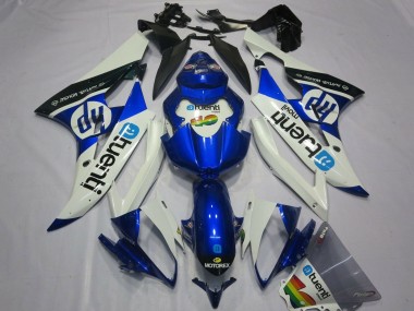 2006-2007 Yamaha YZF R6 Motorcycle Fairings - White Blue Black Canada