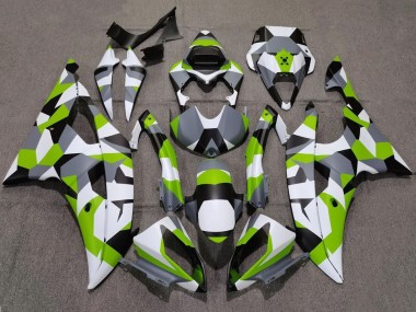 2008-2016 Yamaha YZF R6 Motorcycle Fairings - White Green Grey Black Camouflage Canada