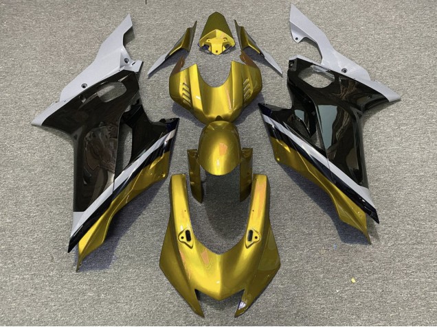 2017-2025 Yamaha YZF R6 Motorcycle Fairings - Grey Gold Glossy Black Canada