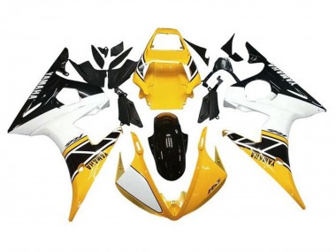 2005 Yamaha YZF R6 Motorcycle Fairings - White Yellow Black Canada