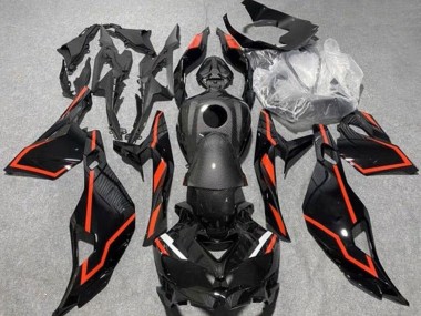 2019-2026 Kawasaki ZX4R ZX-4RR Motorcycle Fairings - Faux Carbon Fiber Black Red Canada