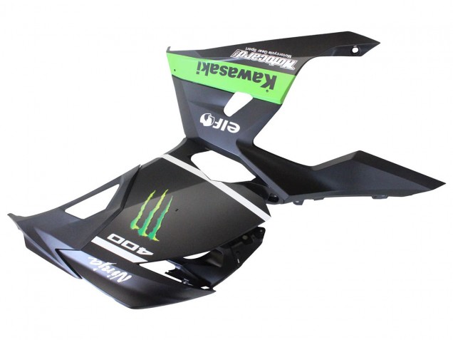 2018-2024 Kawasaki EX400 Motorcycle Fairings - Matte Black Green Monster Showr Snow Canada