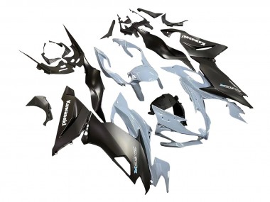 2019-2022 Kawasaki ZX6R Motorcycle Fairings - Grey Matte Black Canada