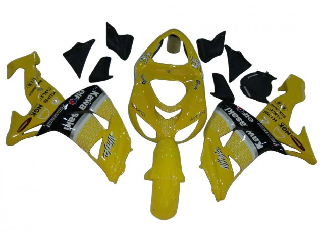 2006-2007 Kawasaki ZX10R Motorcycle Fairings - Yellow Silver Black Elf Canada