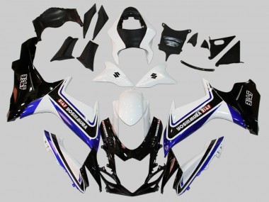 2011-2024 Suzuki GSXR 600/750 Motorcycle Fairings - White Blue Black Alstare Canada