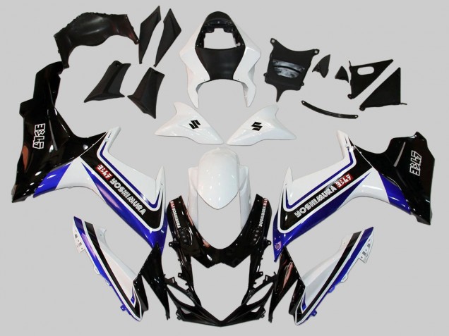 2011-2024 Suzuki GSXR 600/750 Motorcycle Fairings - White Blue Black Alstare Canada