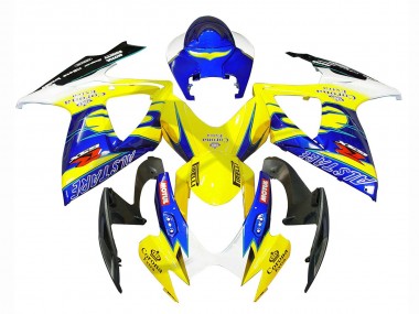 2006-2007 Suzuki GSXR 600/750 Motorcycle Fairings - White Blue Yellow Corona Alstare Canada