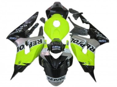 2006-2007 Honda CBR1000RR Motorcycle Fairings - Green Silver Glossy Black Repsol Canada