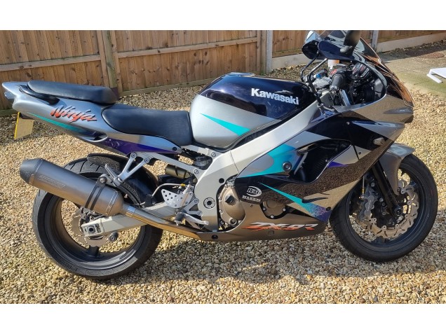 2002-2003 Kawasaki Ninja ZX9R Motorcycle Fairings - Blue Silver Canada
