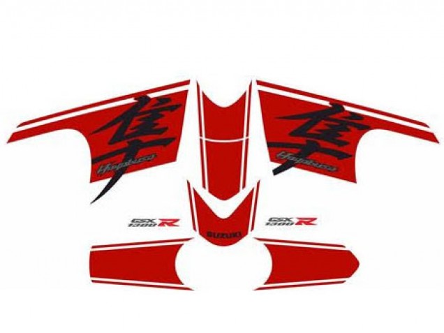 2008-2020 Suzuki GSXR 1300 Hayabusa Motorcycle Fairing - Glossy Black Red Canada
