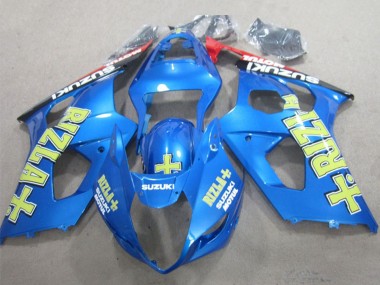2003-2004 Suzuki GSXR 1000 Motorcycle Fairings - Blue Yellow Black Rizla Canada