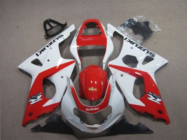 2003-2004 Suzuki GSXR 1000 Motorcycle Fairings - White Red Canada