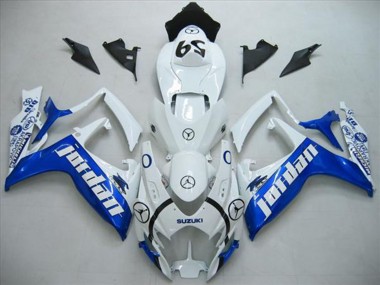 2006-2007 Suzuki GSXR 600 Motorcycle Fairings - White Blue Jordan 59 Canada